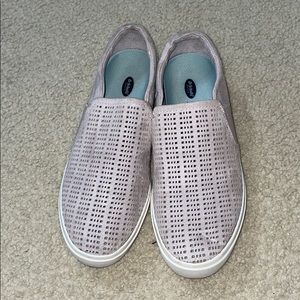 Purple slip on shoes